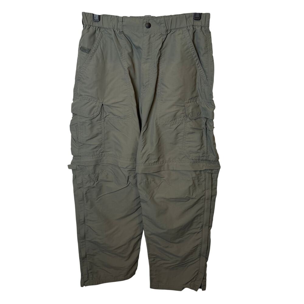 REI Convertible Zip Off Hiking Pants Mens M 28L Green Cargo Trail Outdoor Gorp